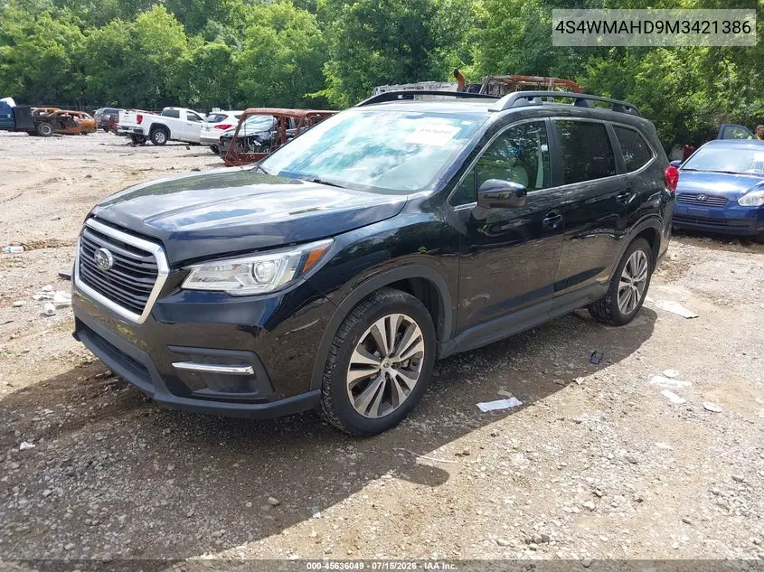 2021 Subaru Ascent Premium VIN: 4S4WMAHD9M3421386 Lot: 45636049