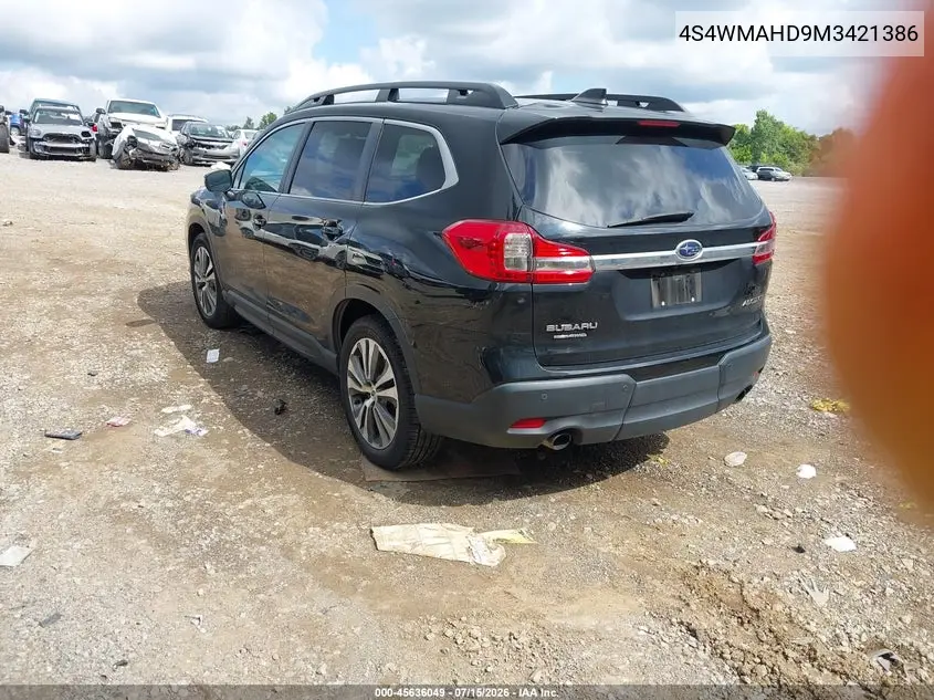 2021 Subaru Ascent Premium VIN: 4S4WMAHD9M3421386 Lot: 45636049