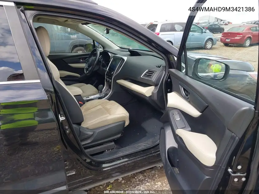 2021 Subaru Ascent Premium VIN: 4S4WMAHD9M3421386 Lot: 45636049