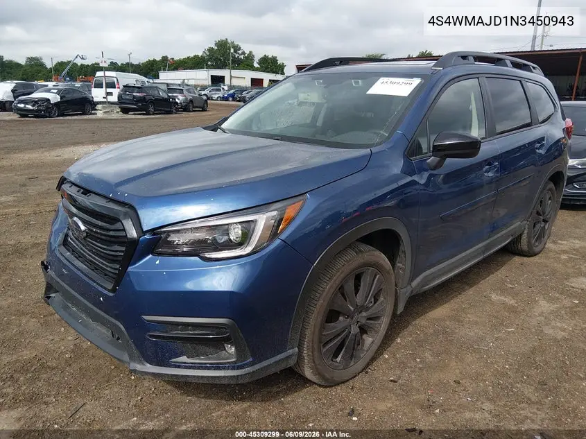 2022 Subaru Ascent Onyx Edition VIN: 4S4WMAJD1N3450943 Lot: 45309299