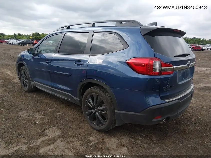 2022 Subaru Ascent Onyx Edition VIN: 4S4WMAJD1N3450943 Lot: 45309299