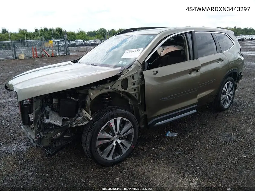 2022 Subaru Ascent Touring VIN: 4S4WMARDXN3443297 Lot: 45365119