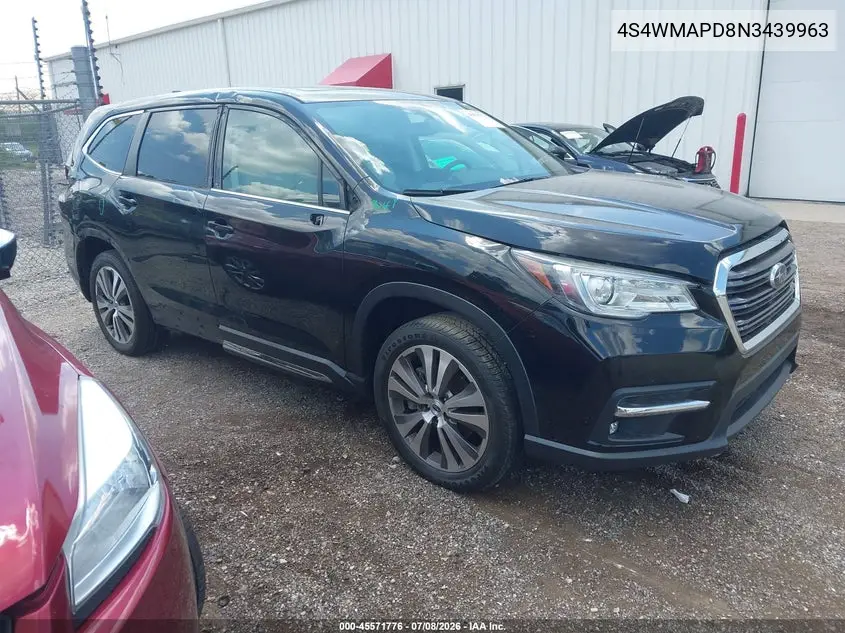 2022 Subaru Ascent Limited VIN: 4S4WMAPD8N3439963 Lot: 45571776
