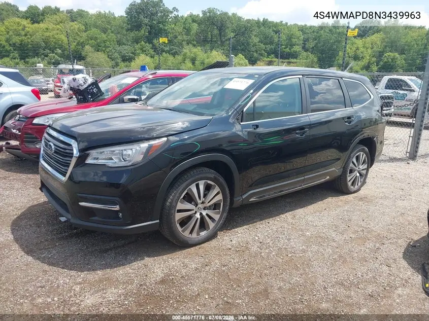2022 Subaru Ascent Limited VIN: 4S4WMAPD8N3439963 Lot: 45571776