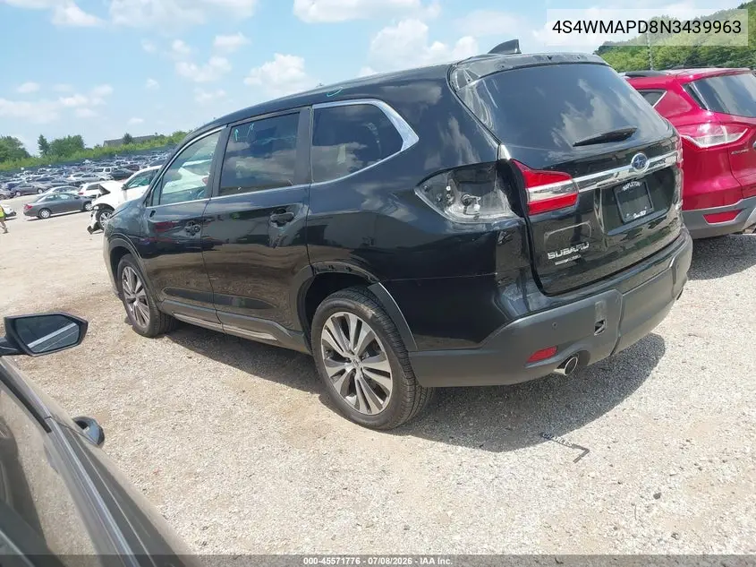 2022 Subaru Ascent Limited VIN: 4S4WMAPD8N3439963 Lot: 45571776