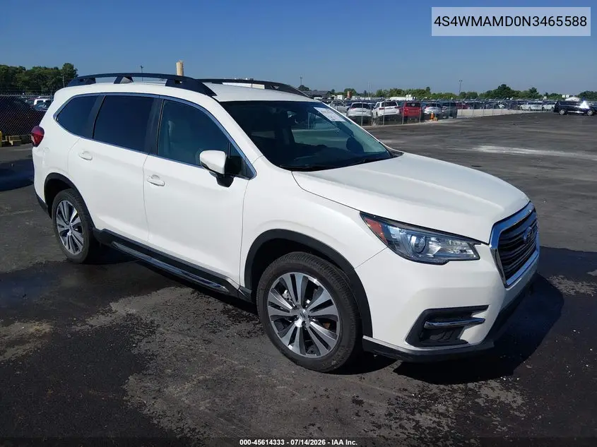 2022 Subaru Ascent Limited VIN: 4S4WMAMD0N3465588 Lot: 45614333