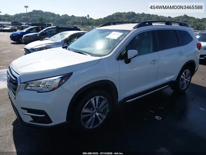 2022 Subaru Ascent Limited VIN: 4S4WMAMD0N3465588 Lot: 45614333