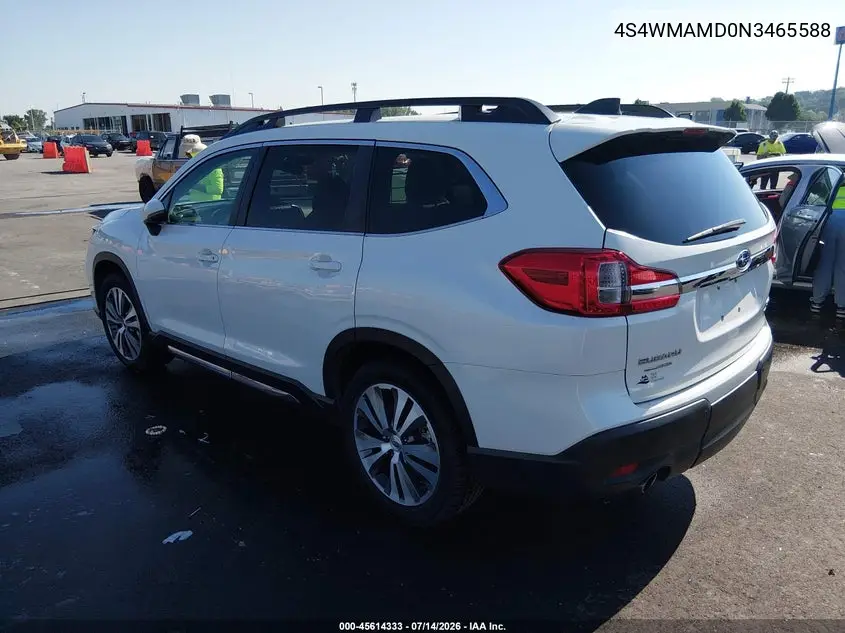 2022 Subaru Ascent Limited VIN: 4S4WMAMD0N3465588 Lot: 45614333