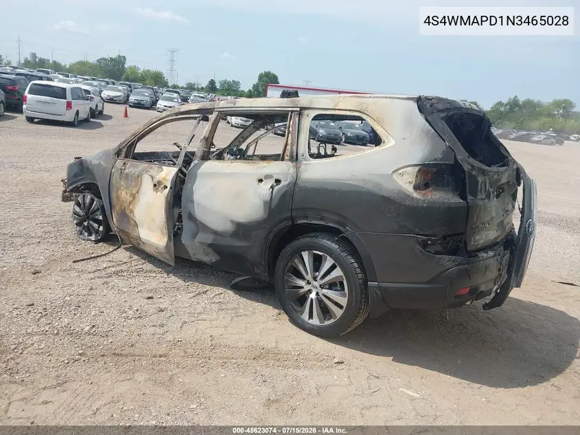 2022 Subaru Ascent Limited VIN: 4S4WMAPD1N3465028 Lot: 45623074