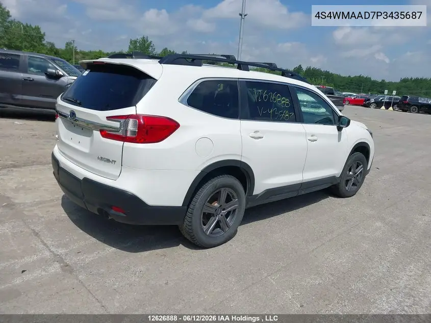 2023 Subaru Ascent VIN: 4S4WMAAD7P3435687 Lot: 12626888