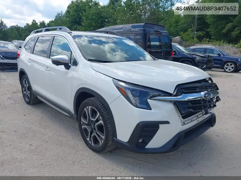 2023 Subaru Ascent Limited 7-Passenger VIN: 4S4WMAUD8P3407652 Lot: 45408344