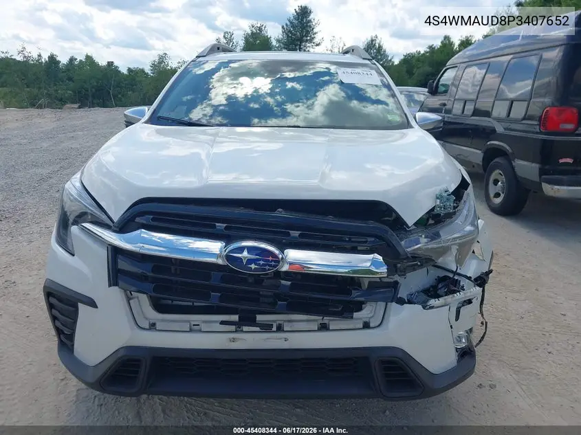 2023 Subaru Ascent Limited 7-Passenger VIN: 4S4WMAUD8P3407652 Lot: 45408344