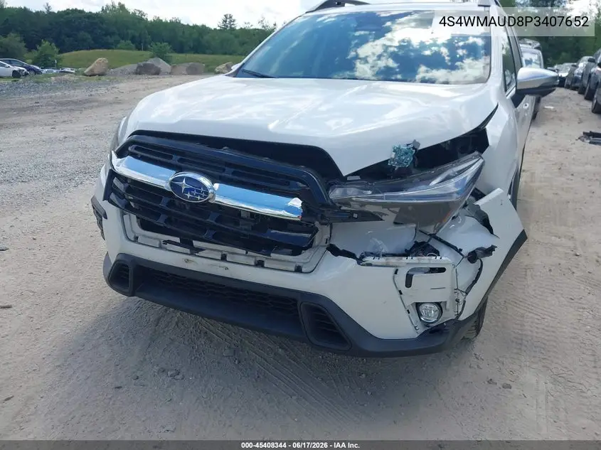 2023 Subaru Ascent Limited 7-Passenger VIN: 4S4WMAUD8P3407652 Lot: 45408344