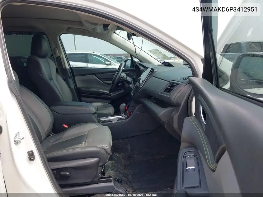 2023 Subaru Ascent Onyx Edition Limited 7-Passenger VIN: 4S4WMAKD6P3412951 Lot: 45421680