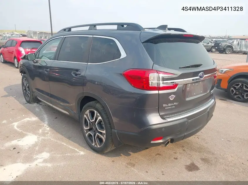 2023 Subaru Ascent Limited 7-Passenger VIN: 4S4WMASD4P3411328 Lot: 45532076