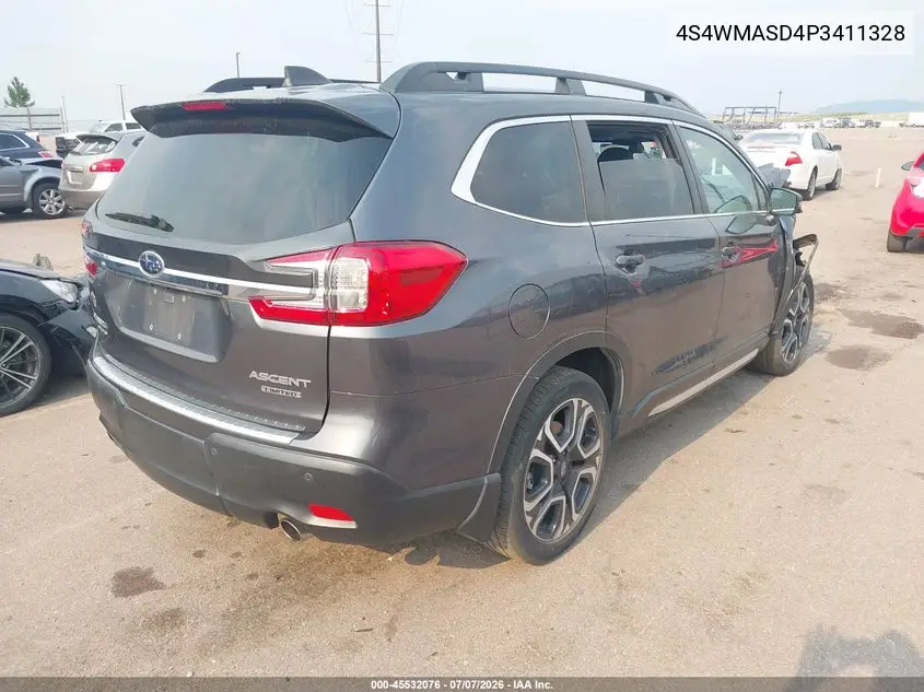 2023 Subaru Ascent Limited 7-Passenger VIN: 4S4WMASD4P3411328 Lot: 45532076