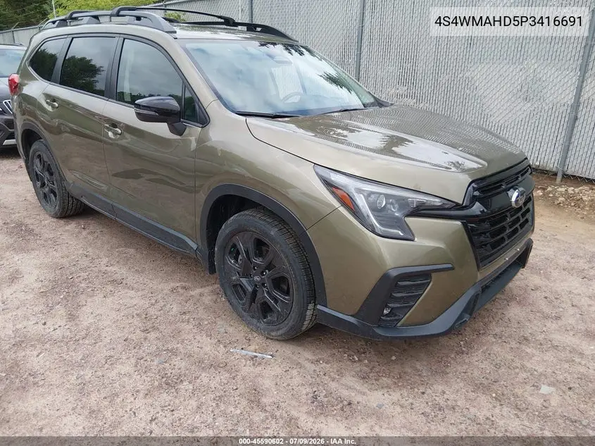 2023 Subaru Ascent Onyx Edition 7-Passenger VIN: 4S4WMAHD5P3416691 Lot: 45590602