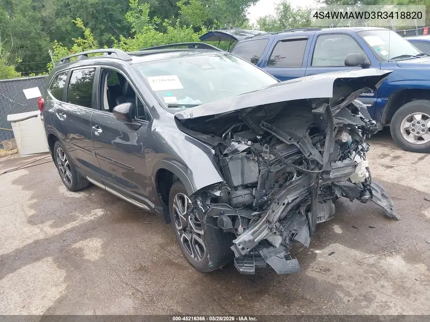 2024 Subaru Ascent Touring 7-Passenger VIN: 4S4WMAWD3R3418820 Lot: 45216366