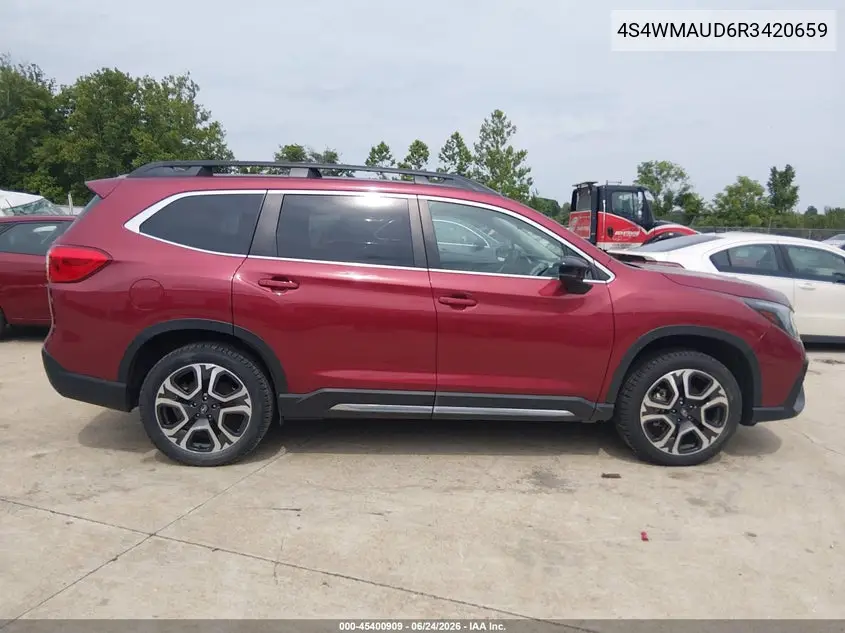 2024 Subaru Ascent Limited 7-Passenger VIN: 4S4WMAUD6R3420659 Lot: 45400909