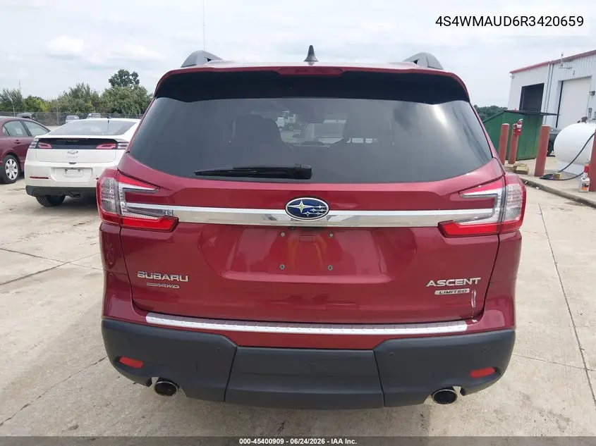 2024 Subaru Ascent Limited 7-Passenger VIN: 4S4WMAUD6R3420659 Lot: 45400909