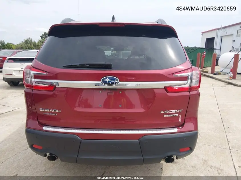 2024 Subaru Ascent Limited 7-Passenger VIN: 4S4WMAUD6R3420659 Lot: 45400909