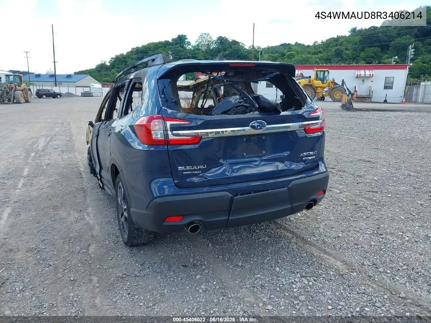 2024 Subaru Ascent Limited 7-Passenger VIN: 4S4WMAUD8R3406214 Lot: 45406022