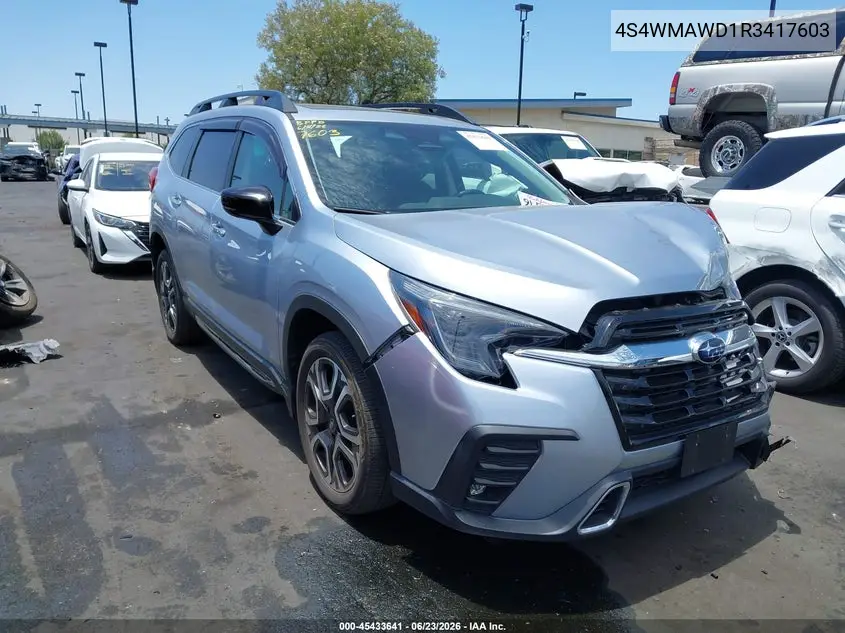 2024 Subaru Ascent Touring 7-Passenger VIN: 4S4WMAWD1R3417603 Lot: 45433641