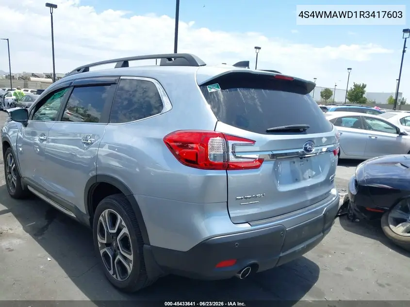 2024 Subaru Ascent Touring 7-Passenger VIN: 4S4WMAWD1R3417603 Lot: 45433641