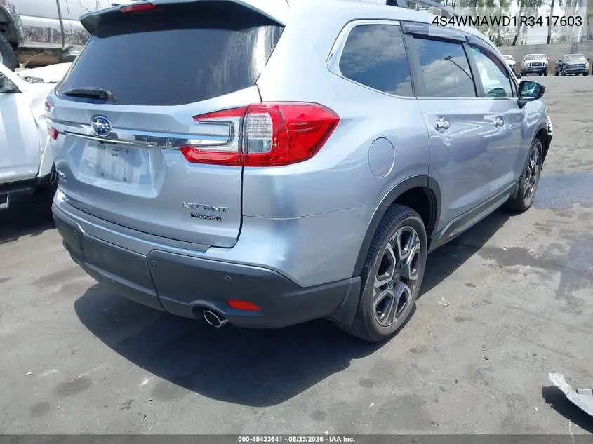 2024 Subaru Ascent Touring 7-Passenger VIN: 4S4WMAWD1R3417603 Lot: 45433641