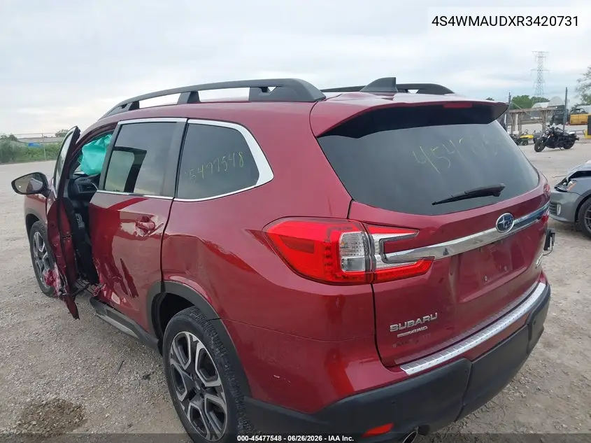 2024 Subaru Ascent Limited 7-Passenger VIN: 4S4WMAUDXR3420731 Lot: 45477548