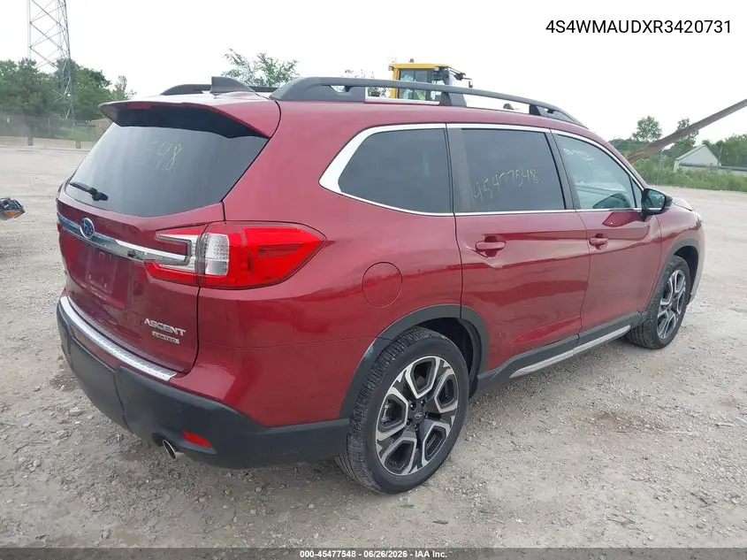 2024 Subaru Ascent Limited 7-Passenger VIN: 4S4WMAUDXR3420731 Lot: 45477548