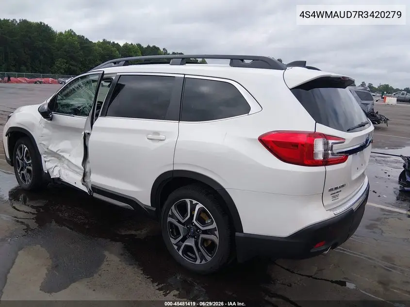 2024 Subaru Ascent Limited 7-Passenger VIN: 4S4WMAUD7R3420279 Lot: 45481419
