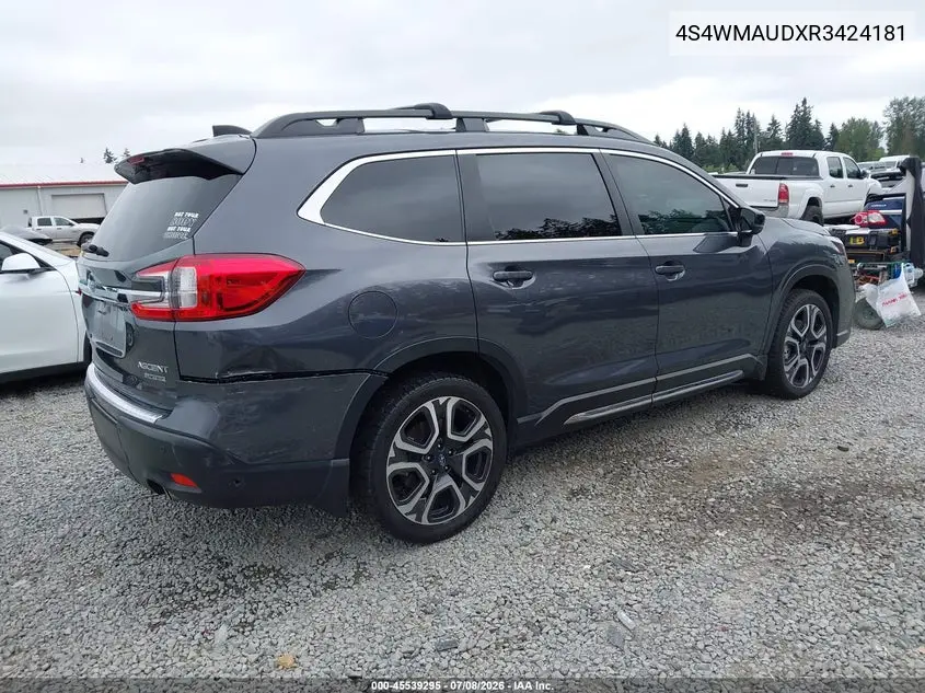 2024 Subaru Ascent Limited 7-Passenger VIN: 4S4WMAUDXR3424181 Lot: 45539295