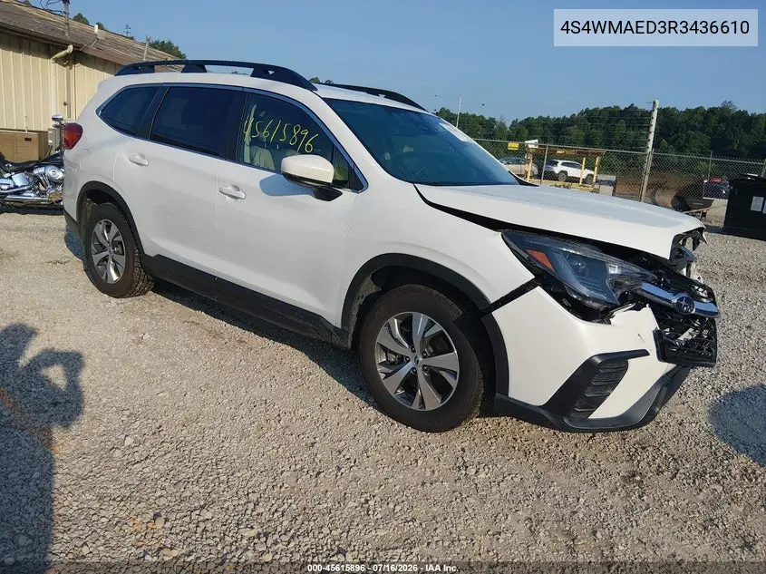 2024 Subaru Ascent Premium 7-Passenger VIN: 4S4WMAED3R3436610 Lot: 45615896
