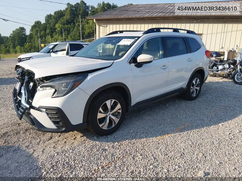 2024 Subaru Ascent Premium 7-Passenger VIN: 4S4WMAED3R3436610 Lot: 45615896