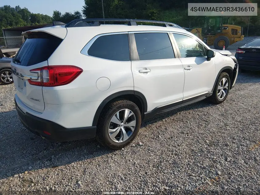 2024 Subaru Ascent Premium 7-Passenger VIN: 4S4WMAED3R3436610 Lot: 45615896
