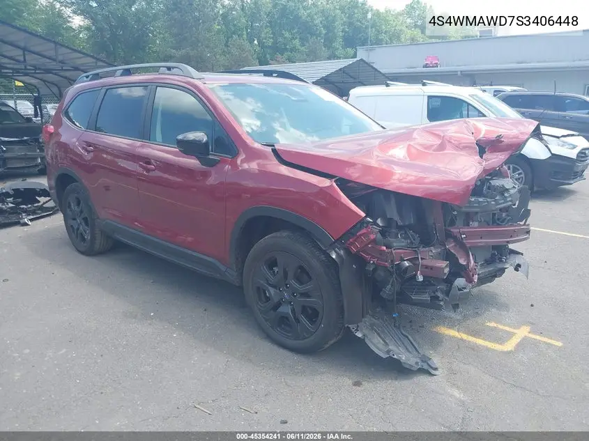 2025 Subaru Ascent Onyx Edition Limited 7-Passenger VIN: 4S4WMAWD7S3406448 Lot: 45354241