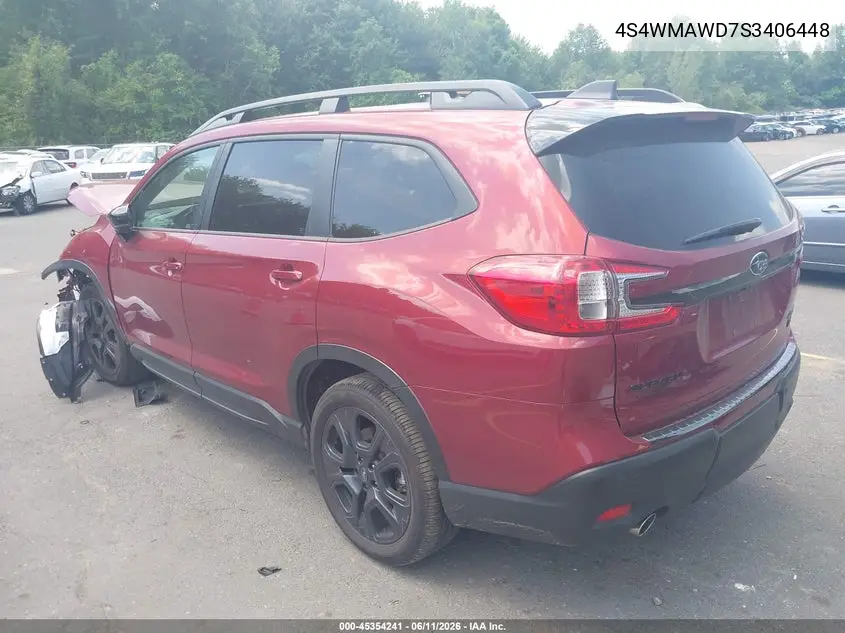 2025 Subaru Ascent Onyx Edition Limited 7-Passenger VIN: 4S4WMAWD7S3406448 Lot: 45354241