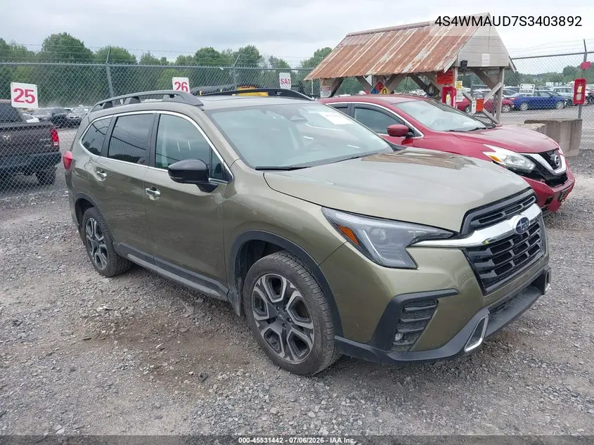 2025 Subaru Ascent Touring 7-Passenger VIN: 4S4WMAUD7S3403892 Lot: 45531442