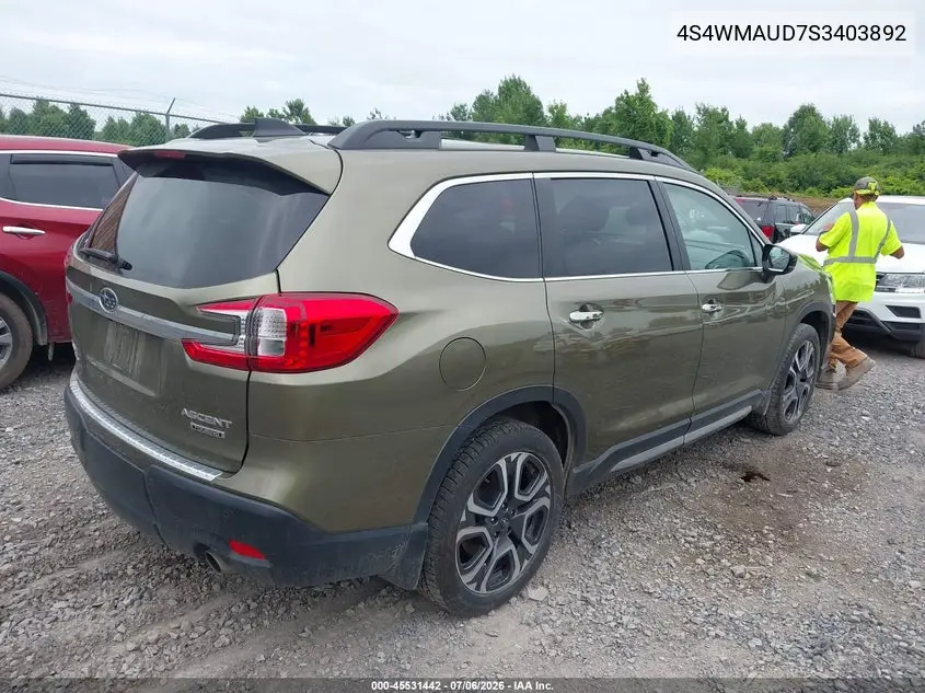 2025 Subaru Ascent Touring 7-Passenger VIN: 4S4WMAUD7S3403892 Lot: 45531442