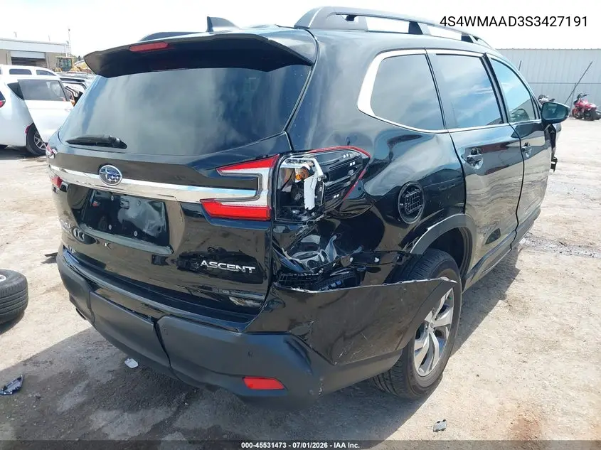 2025 Subaru Ascent Premium 8-Passenger VIN: 4S4WMAAD3S3427191 Lot: 45531473