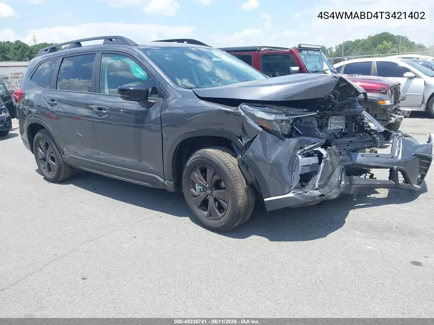 2026 Subaru Ascent Premium 7-Passenger VIN: 4S4WMABD4T3421402 Lot: 45336741