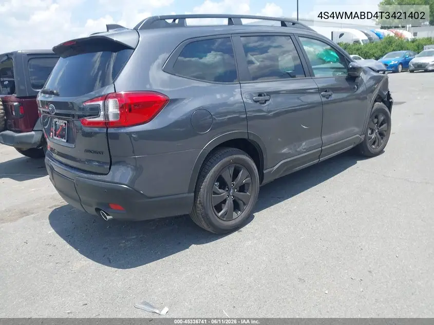 2026 Subaru Ascent Premium 7-Passenger VIN: 4S4WMABD4T3421402 Lot: 45336741