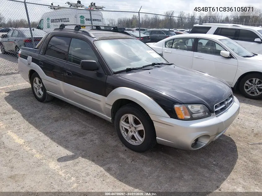 2003 Subaru Baja VIN: 4S4BT61C836105071 Lot: 44759267