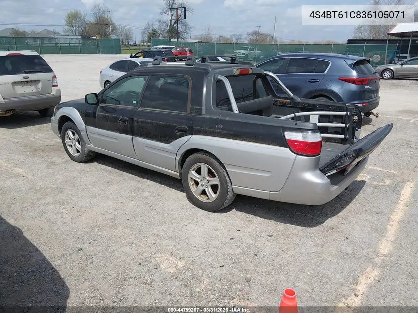 2003 Subaru Baja VIN: 4S4BT61C836105071 Lot: 44759267