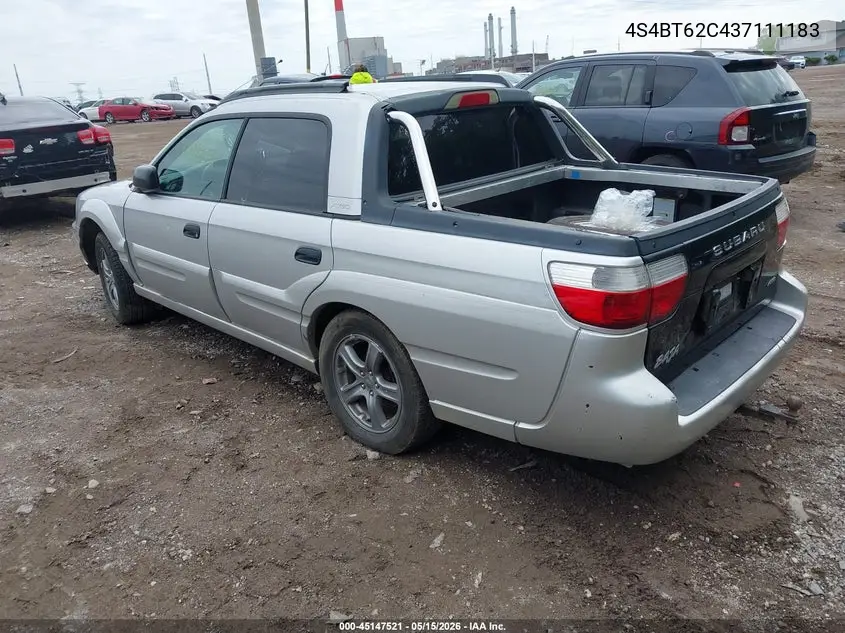 2003 Subaru Baja Sport VIN: 4S4BT62C437111183 Lot: 45147521