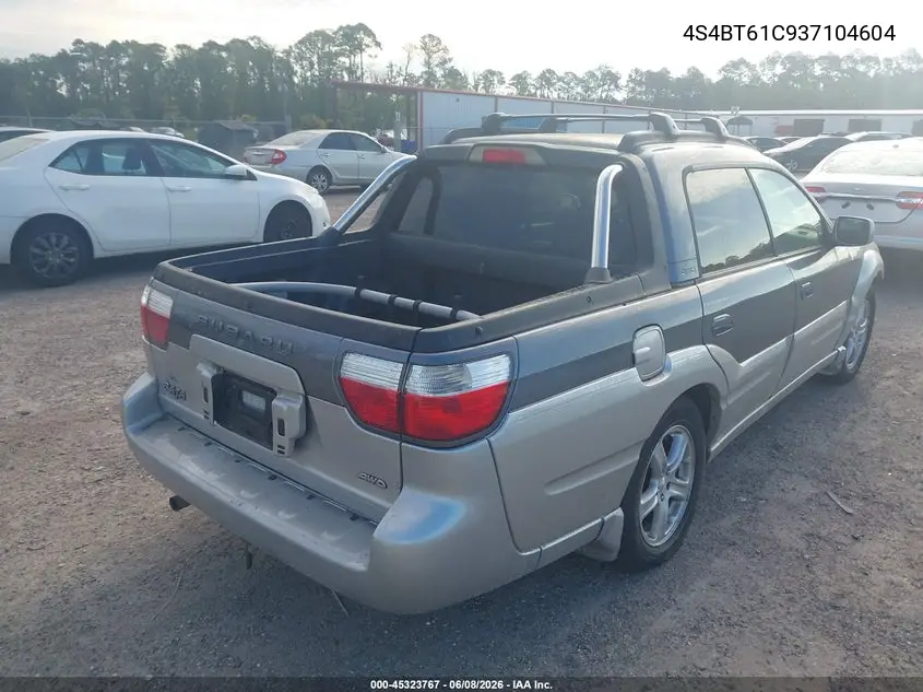 2003 Subaru Baja VIN: 4S4BT61C937104604 Lot: 45323767