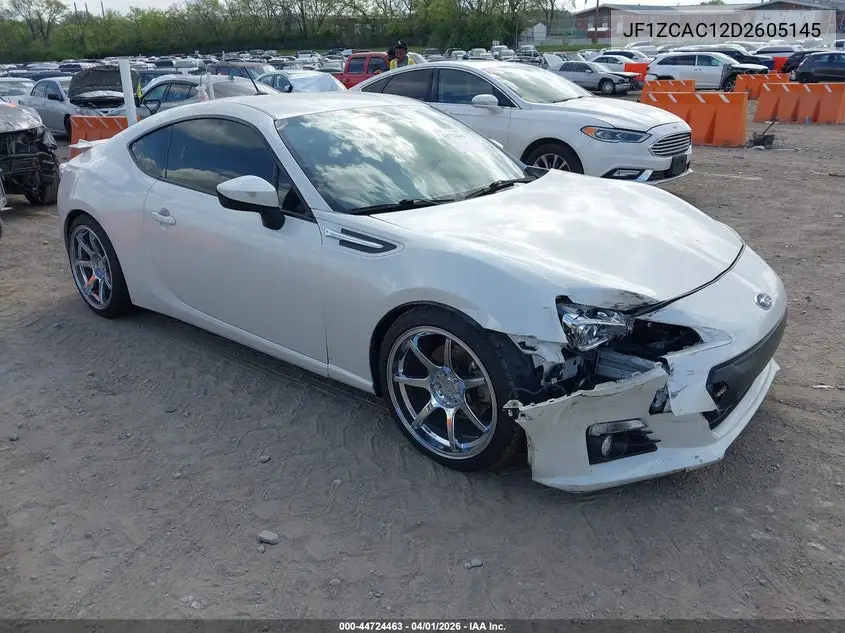 2013 Subaru Brz Limited VIN: JF1ZCAC12D2605145 Lot: 44724463