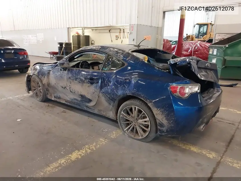 2013 Subaru Brz Limited VIN: JF1ZCAC14D2612078 Lot: 45351042