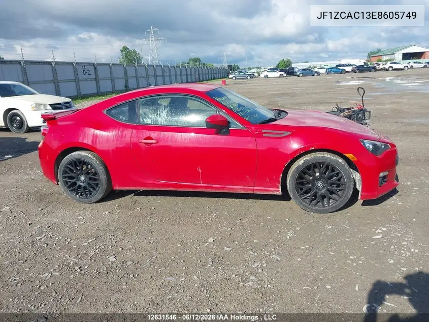 2014 Subaru Brz 2.0 Limited VIN: JF1ZCAC13E8605749 Lot: 12631546